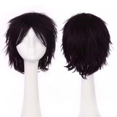 Short Cosplay Costumes Party Wig - Dark Purple Synthetic