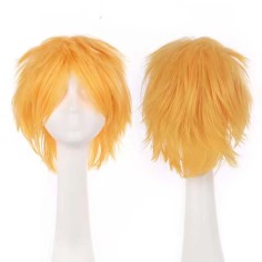 Short Cosplay Costumes Party Wig - Light Orange Synthetic