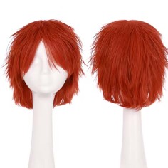 Short Cosplay Costumes Party Wig - Orange Synthetic