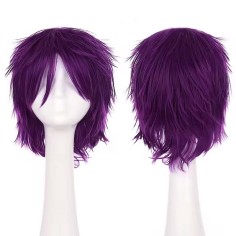 Short Cosplay Costumes Party Wig - Purple Synthetic