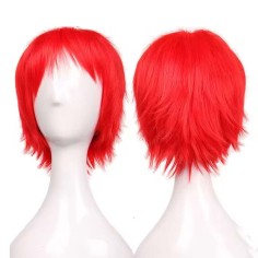 Short Cosplay Costumes Party Wig - Red Synthetic