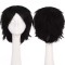 Short Cosplay Costumes Party Wig - Black Synthetic