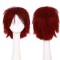 Short Cosplay Costumes Party Wig - Dark Red Synthetic
