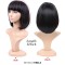Short Straight Cosplay Costumes Bob Wig with Bangs - Yellow Synthetic