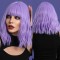 Natural Wave Hair Synthetic Daily Party High Short Straight Bob Wigs - Purple Synthetic