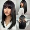 Natural Wave Hair Synthetic Daily Party High Density Heat Resistant Short Wigs - Black Synthetic