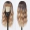  Natural Wavy Hair Synthetic Daily Party High Long Bob Wigs - Yellow Synthetic