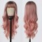  Natural Wavy Hair Synthetic Daily Party High Long Bob Wigs - Pink Synthetic