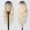  Natural Wavy Hair Synthetic Daily Party High Long Bob Wigs - Yellow Synthetic