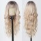  Natural Wavy Hair Synthetic Daily Party High Long Bob Wigs - Yellow Synthetic