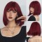 Natural Wave Hair Synthetic Daily Party High Density Heat Resistant Short Wigs - Red Synthetic