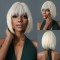 Natural Wave Hair Synthetic Daily Party High Density Heat Resistant Short Wigs - Yellow Synthetic
