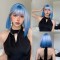 Natural Wave Hair Synthetic Daily Party High Density Heat Resistant Short Wigs - Blue Synthetic