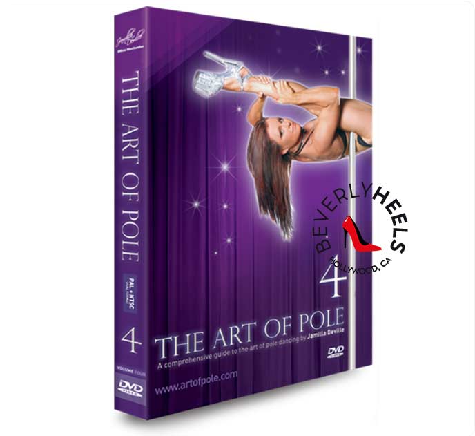 Jamilla Deville - The Art of Pole Vol. 4 - Designed to lead pole dancers all the way through from basic steps around the pole to some of the most advanced pole moves and transitions, The Art of Pole Collection is a definitive guide to pole dancing. Combining single move tuition with small combinations and then mini-routines, all aspects of this art form are catered for: walks, spins, climbs, inversions, mounts and dismounts; smooth transitioning, snappy combinations, and the touches that make pole moves into pole dance.

The series covers all levels from Beginner through to Advanced, all with comprehensive detailed instruction and demonstration. Also includes two levels of pole specific warm-ups and cool-downs for both on and off the pole, two levels of pole conditioning, a focus section on body rolls, plus exclusive live performances. in Pole Dancing DVDs
