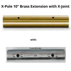 X-Pole XPERT Pro Outer Extension for NX and PX 10-inch WITH X-JOINT - 45mm - Brass