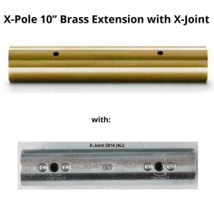 X-Pole XPERT Pro Outer Extension for NX and PX 10-inch (250mm) WITH X-JOINT - 40mm - Brass