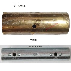 X-Pole XPERT Pro Outer Extension for NX and PX 5-inch WITH X-JOINT = 40mm x 125mm - Brass
