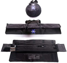 Xpole X-Pert NX Dance Pole Set - Carrying Bag - WITH Dome Bag - Black