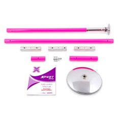 XPert Pro PX Pole Set - Powder Coat Pink -  45mm - with X-LOCK Static-Spin Switch