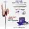 X-Pert Pro PX Pole Set - Chrome - 40mm, 45mm - with X-LOCK Static-Spin Switch - With Free DVDs or Pole Warmer