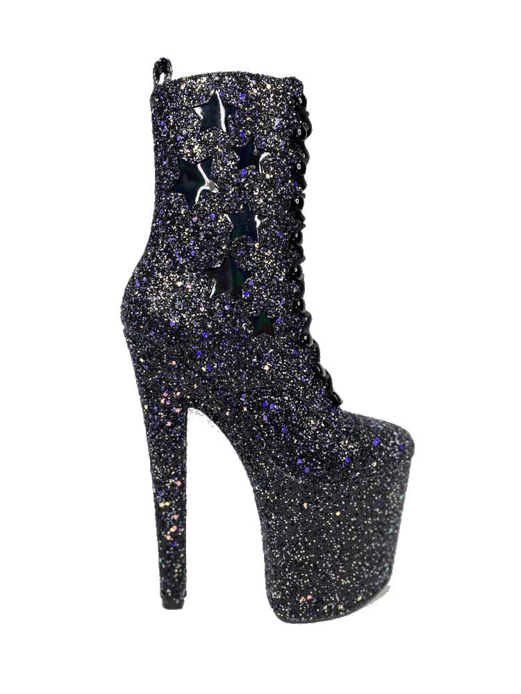 YRU Shoes Mya Star - Black Glitter - SPECIAL Size 7 in Specials - $99.00