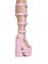 Nightcall Hi Strappy Knee High Vegan Leather Boots - Pink SPECIAL Size 8