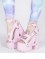 Nightcall Strappy Ankle Vegan Leather Boots - Pink SPECIAL Size 8