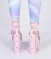 Nightcall Strappy Ankle Vegan Leather Boots - Pink SPECIAL Size 8