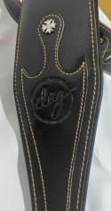 Top Quality Thick Soft Padded Leather Strap for Guitar and Bass - Dark Brown