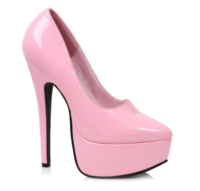 652-Prince - Baby Pink Patent - 6.5 Inch  Stiletto Heel Platform Pumps in Sexy Heels & Platforms