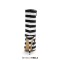 Halloween Cruella Beetlejuice Zebra Stripe Red Pointed Rivet Toe Stiletto 5 Inches Heels Booties